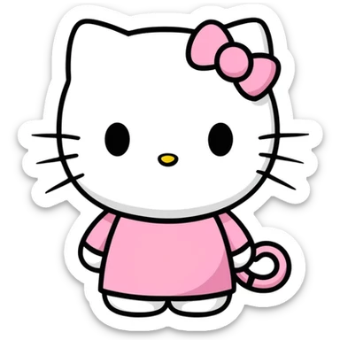 sad hello kitty sticker
