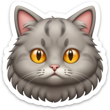 Sad Cat farting sticker