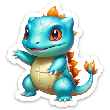 Shiny Exotic Bulbasaur-Squirtle-Charmander-Hybrid-Creature sticker