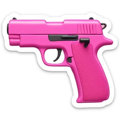 pink gun sticker