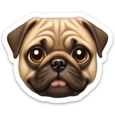 Chihwahwa pug tan and brown sticker