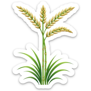 a single rice stalk sticker