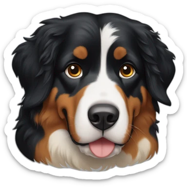 hiding bernese mountain dog sticker