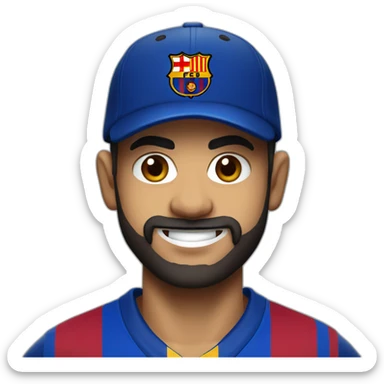 Virat in Barcelona jersey sticker