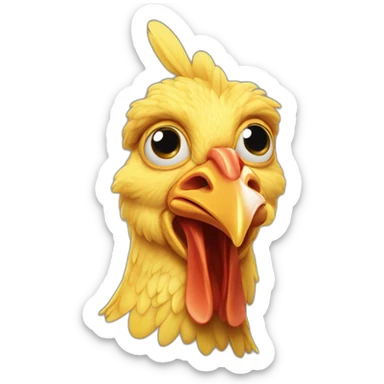 Poulet extra-terrestre  sticker
