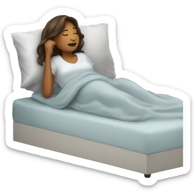 woman waking up sticker