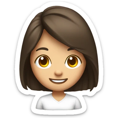 brunette girl de óculos redondo dormindo dando um leve sorriso sticker