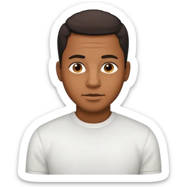 black man thief white shirt sticker