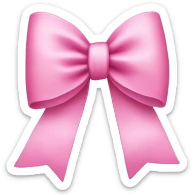 Pink bow sticker