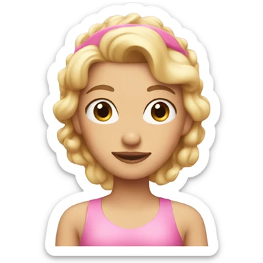 Pink Pilates princess sticker