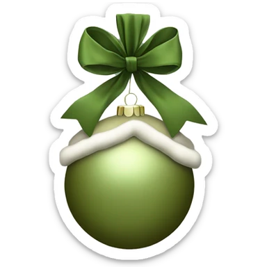 Khaki green Christmas decoration sticker