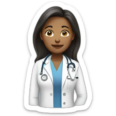 woman doctor sticker