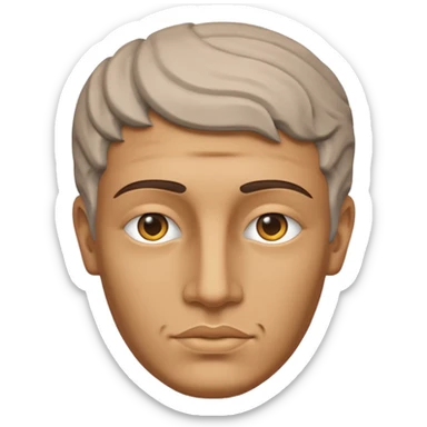 half face sculpture, part of the stone, david statue sticker