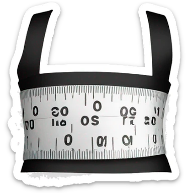 a white measuring tape around waist sticker