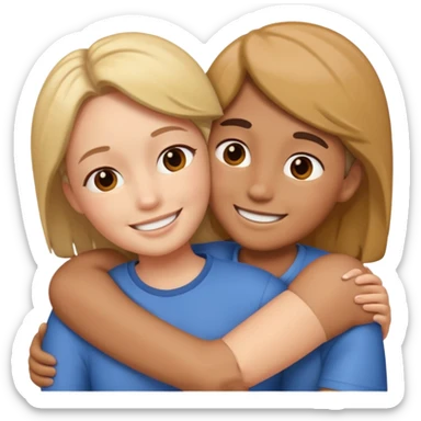 two people cuddling sticker