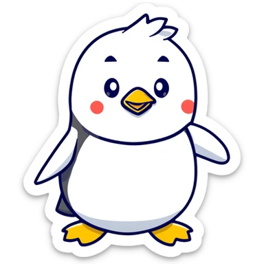 penguin giving thumbs down sticker