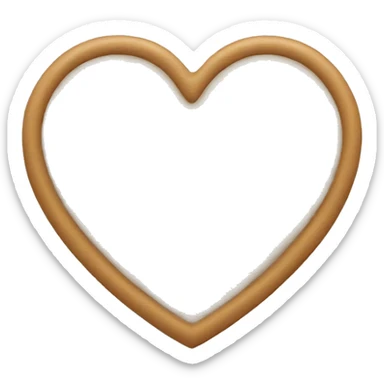 Beige heart  sticker