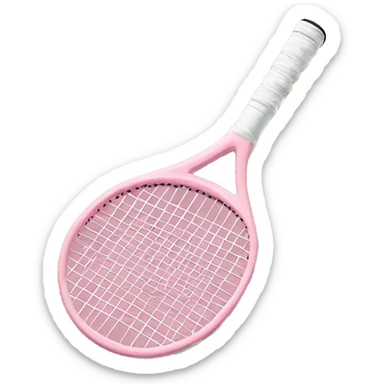 Light pink tennis racket sticker