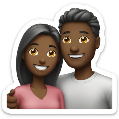 two people having good time sticker