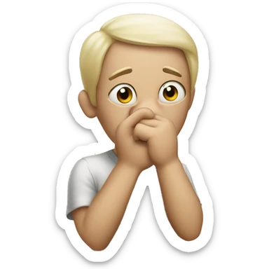 Person holding nose because something else is stinky sticker