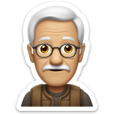 An old grandpa sticker