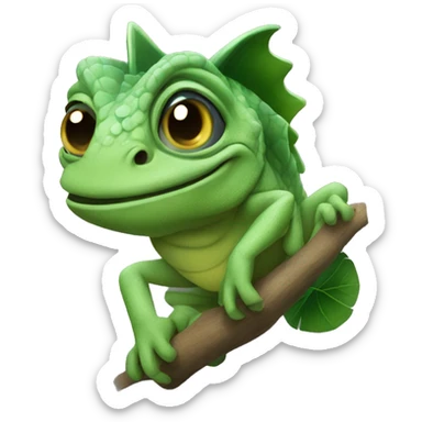 Camaleón con duda sticker