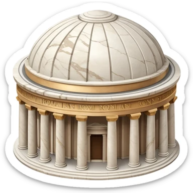 An emoji of the ancient Roman Pantheon temple. It is a round building with a large dome and an open oculus at the top.

 sticker