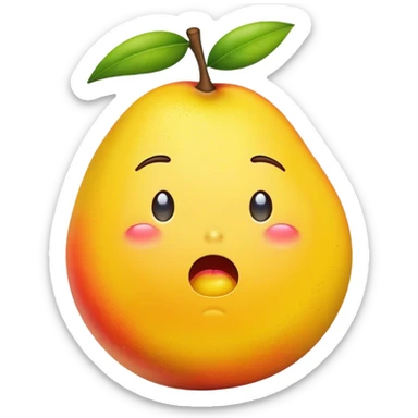a crying mango iphone style sticker