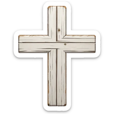 white cross sin madera  sticker