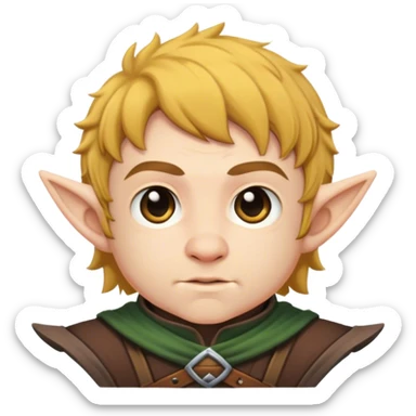 Male halfling upper body sticker