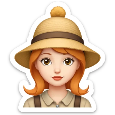 Kat with a cute had sticker