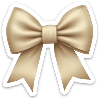 Beige bow sticker