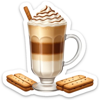 latte con cacao e biscotti  sticker
