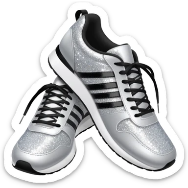 glitter running shoes sticker