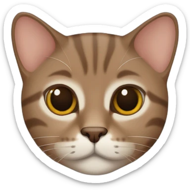 brown male orienal shorthair cat head sticker