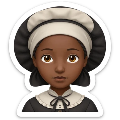 Black puritan slave female sticker