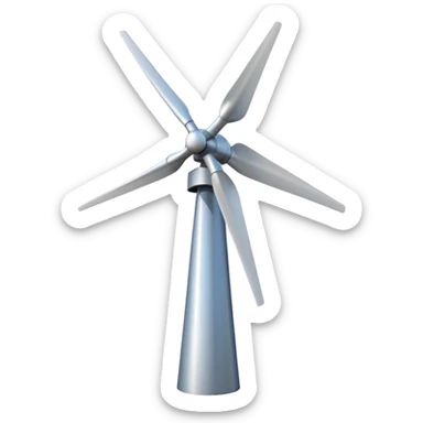 a modern wind turbine  sticker