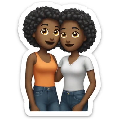 Lesbian couple sticker