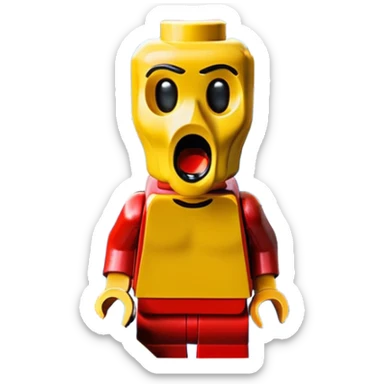 Edvard munch the scream landscape in Lego sticker