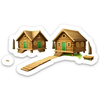 Cabañas con naturaleza sticker