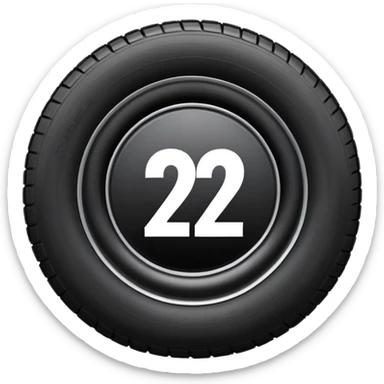 semi tire with the number 2 in the center sticker