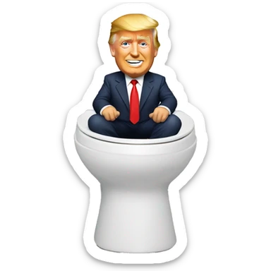 Donald trump skibidi toilet  sticker