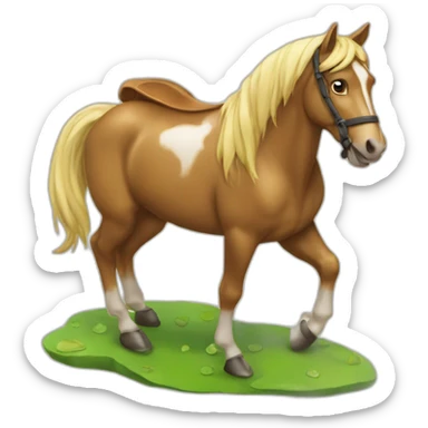Cheval sur grenouille sticker