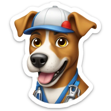 Dog plumber sticker