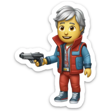 Marty McFly biberon sticker