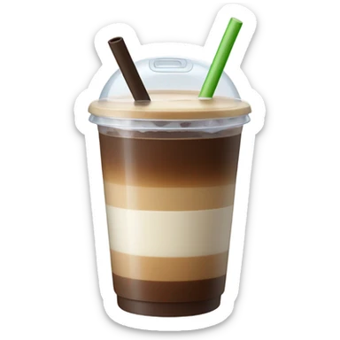 Coffee ice latte to go sticker