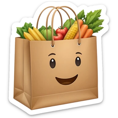 Shopping Bag carrying sticker
