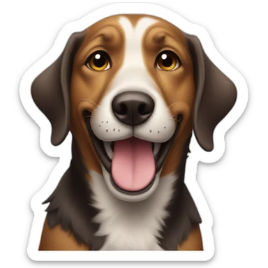 dog smile like a joker  sticker