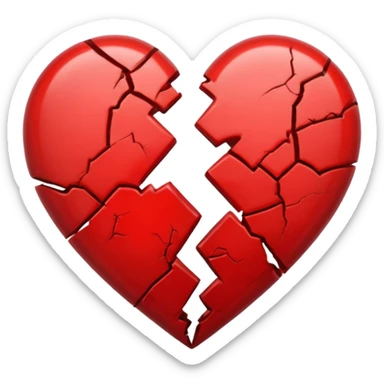 Broken heart emoji sticker