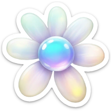 Opal crystal daisy flower sticker